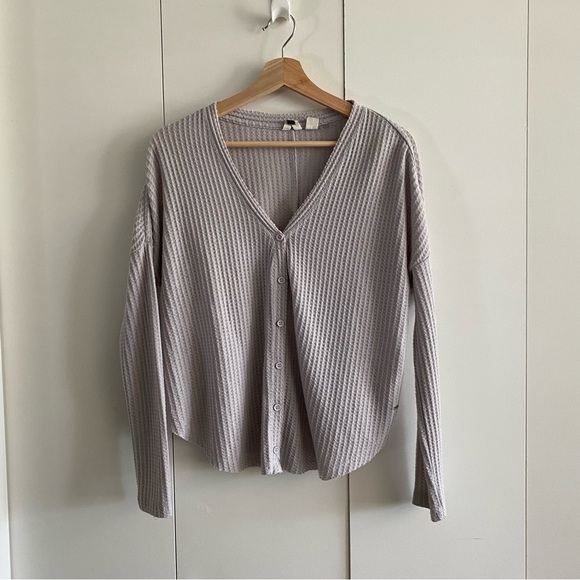 🍂fall drop🍂 Roxy Waffle longsleeve button up tee - Picture 1 of 9